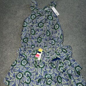 NWT Janie & Jack Kaavia James & Union Wade Stylish Blue & Green Skirt Set, 10